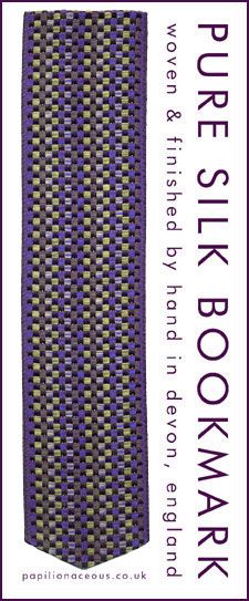 blue basket weave bookmark