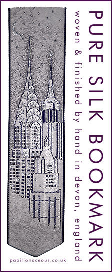 New York silk bookmark