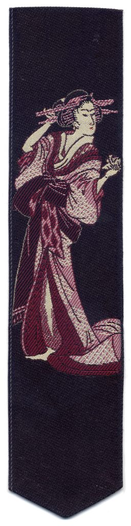 Papilionaceous jacquard silk bookmark
