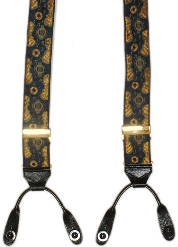 Albert Thurston Silk Moire Braces in Ivory - Cad & The Dandy