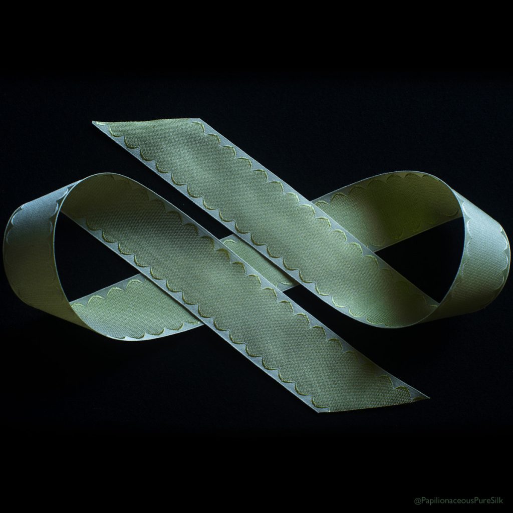 Fanny Dorrit silk ribbon - Papilionaceous ~ Jacquard Silk Ribbon Weavers