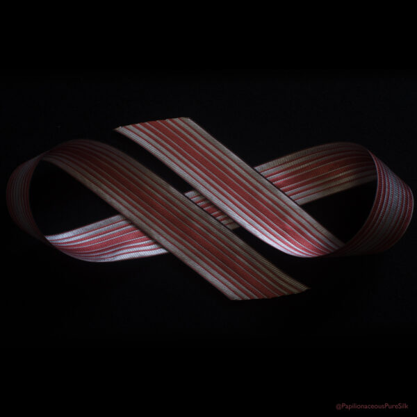 Ombre Stripe Silk Ribbon Rose/Natural