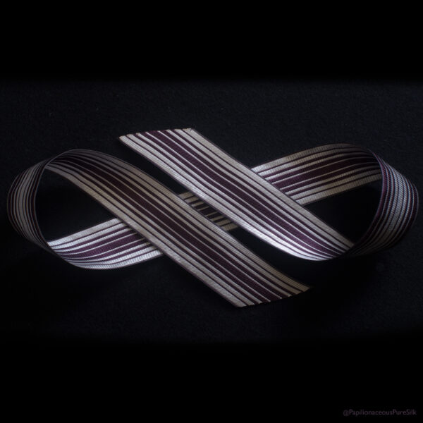 Ombre Stripe Silk Ribbon Royal/Natural