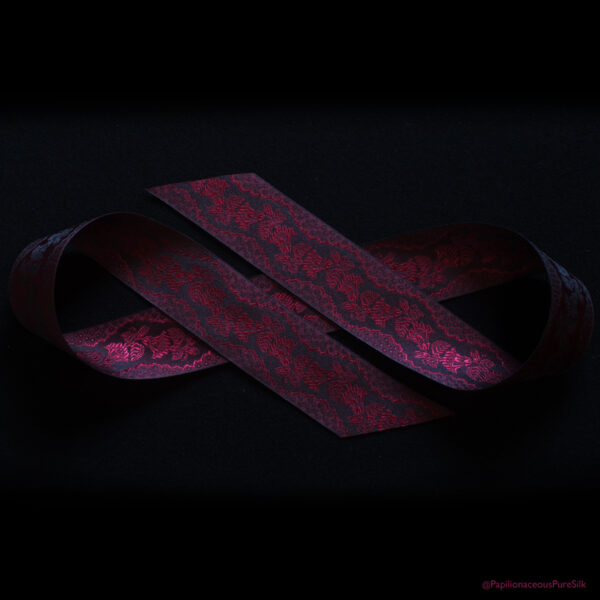 Poldark silk ribbon in red silk