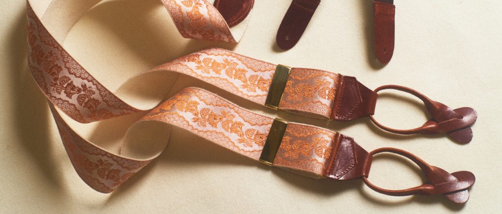 Ross Poldark Copper colour braces made by Albert Thurston from Papilionaceous Silk