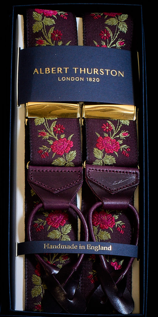 Acorn Silk Braces Gold/Plum Papilionaceous by Albert Thurston