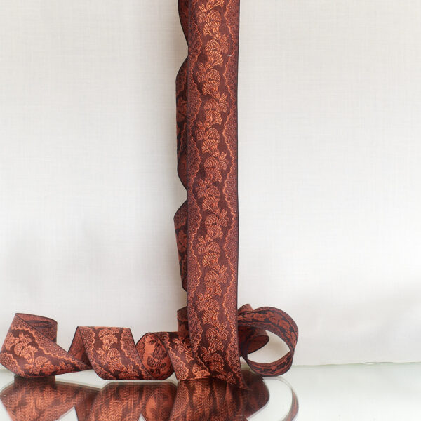 Ross Terracotta silk ribbon