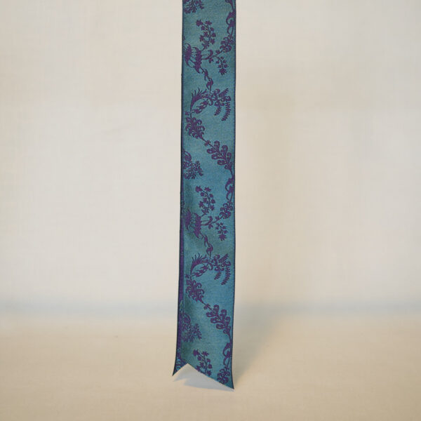 James Leman Malachite silk ribbon 40mm wide jacquard silk ribbon