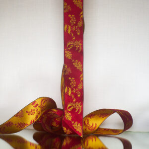 James Leman Crimson silk ribbon