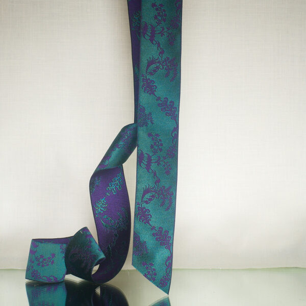James Leman Malachite silk ribbon