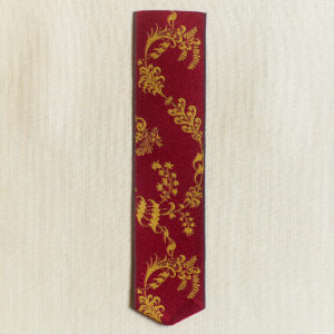 Leman silk bookmark crimson