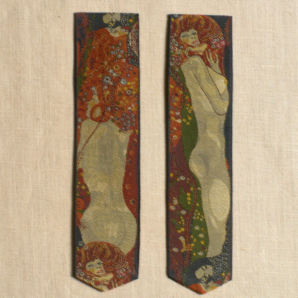 Klimt Water Serpents Silk Bookmark