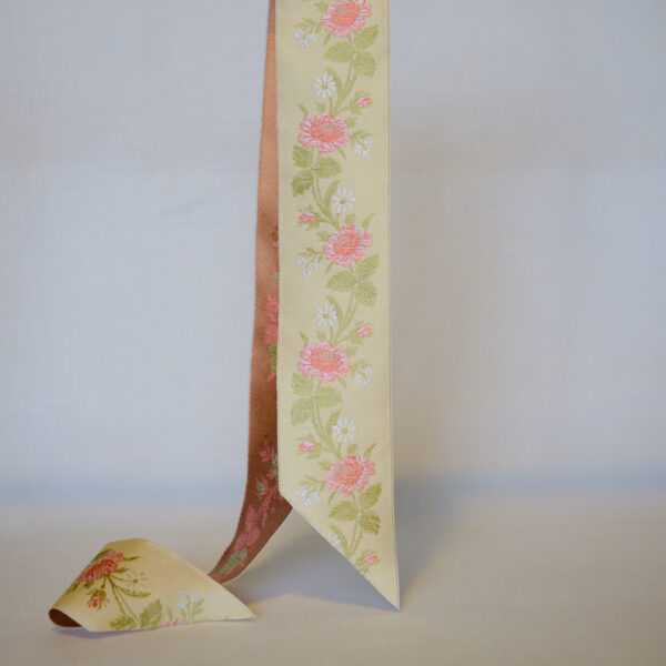 Amy Rose, 55mm wide jacquard silk ribbon