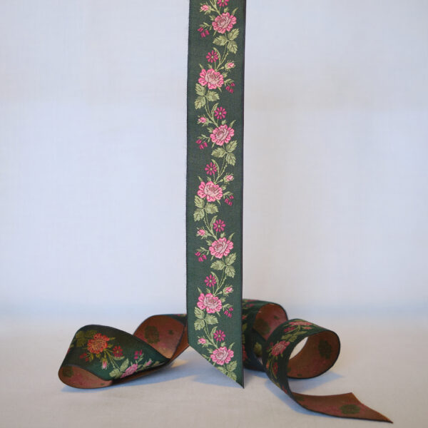 Amy wisteria silk ribbon 40mm wide jacquard silk ribbon