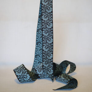 Oakleaf patina silk ribbon 40mm wide jacquard silk ribbon