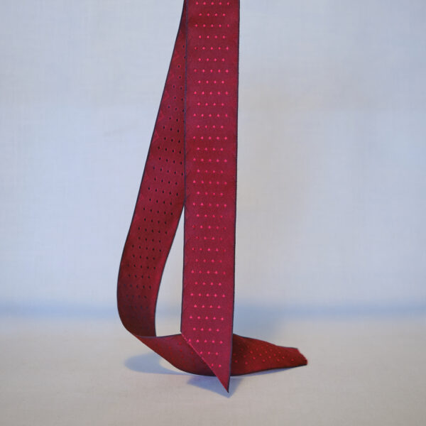 Victoria crimson silk ribbon 40mm wide jacquard silk ribbon