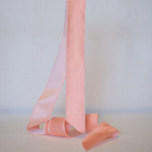 Flora blush silk ribbon 40mm wide jacquard silk ribbon