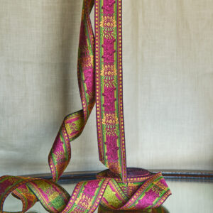 Sörmlands ribbon, saffron/magenta
