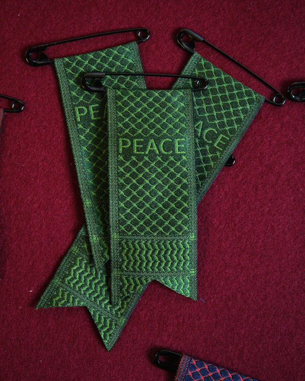 Kufiya x Tatreez peace ribbon - green/green