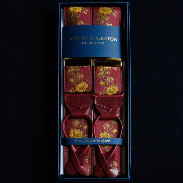 Amy Silk Braces burgundy/gold
